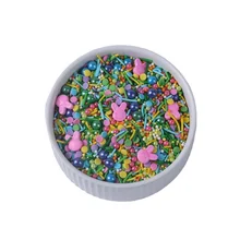 Mixed Colorful cake decor sprinkl edible pearl sugar ball  good quality sprinkles comestibles al mayor  for Easter