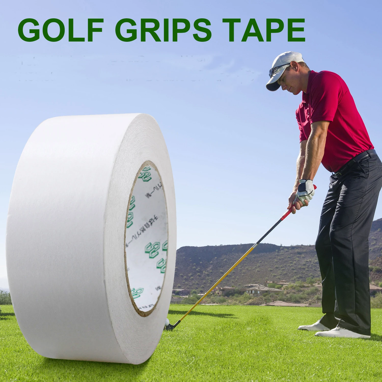 2*5.2inch Double Sided Golf Grip Tape For Golf Clubs Grip Installation