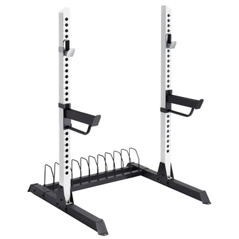 AEGIS Fitness Strength Training Racks Barbell Stand Squat Power Rack with Plate Storage
