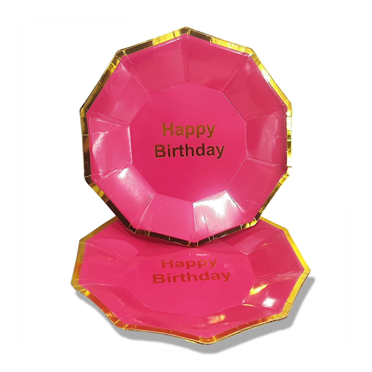 Pink Party Decorations Supplies And Disposable Hot Stamping Plates For