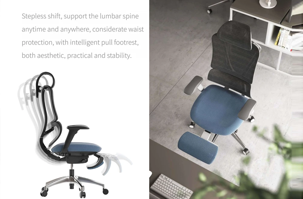 Ergonomic Office Chair with Footrest factory