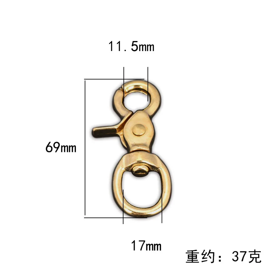 BT-Z005 Handbag Lobster Clasps Clips Straps High Polish Outdoor Activity Solid Brass Hook Snap Trigger Hook Pet Carabiner