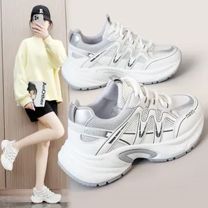 Qzh2121 Customization Women's Sports Shoes Newly Launched Summer Walking Shoes Breathable Cushioned Thick Soles Anti-Slip
