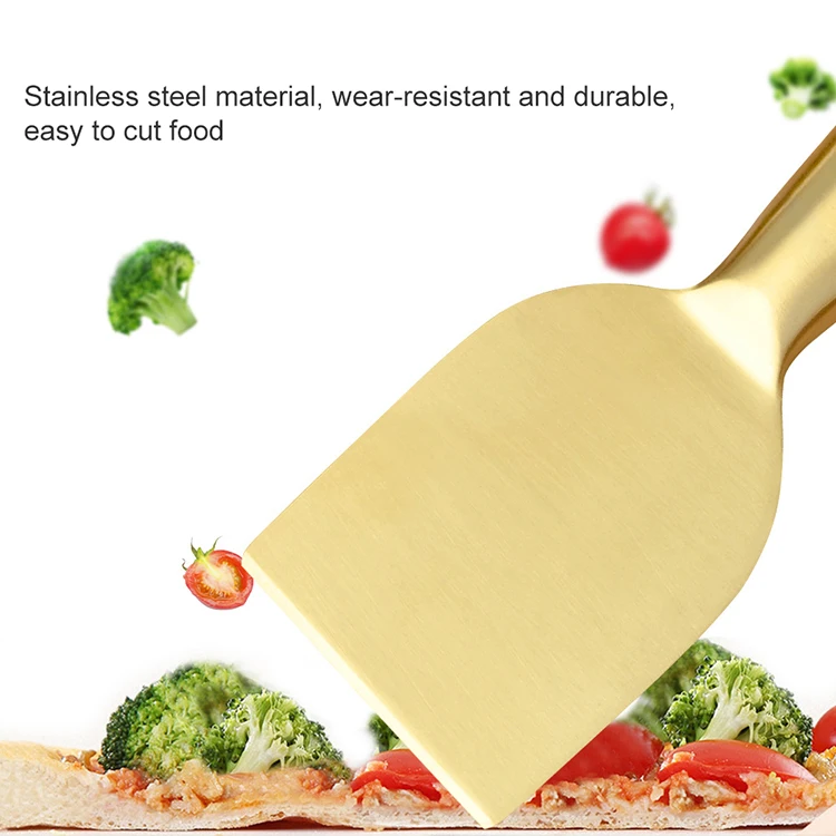 Best Selling Product Mini 4 Pieces Golden Stainless Steel Slicer Cheese Knives Cutting Tool Set  for Kitchen Accessories