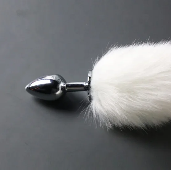 LED Lighting Fur Anal Plug Fox Tail for Male Female Sexy Roleplay Games,  Cat Tail Anal Butt Plug Glow in Dark Dildo Animal Sex