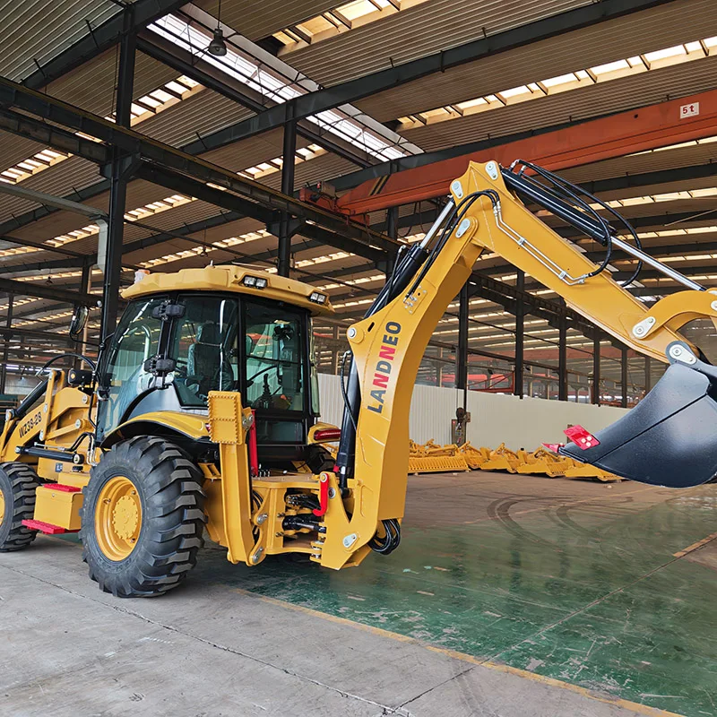 Professional 4 Wheel Drive Backhoe Loader Machine with Yuchai Engine and Extendable Excavator Arm High Efficiency