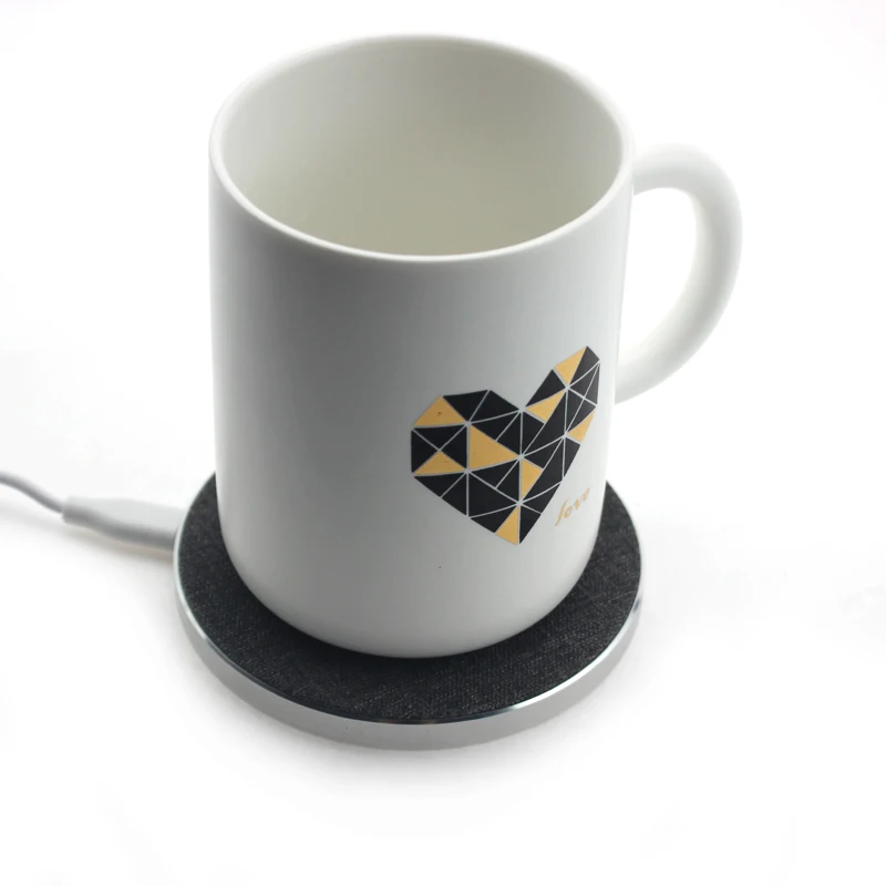 Беспроводная зарядка термостатическая чашка 55 градусов Подогрев Беспроводное зарядное устройство док-станция 15 Вт QI