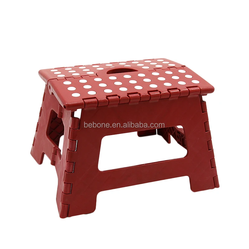 Non-Slip Fold-able plastic Step Stool EN14183 certificated with Carrying Handle Perfect for kids and adult outdoor use