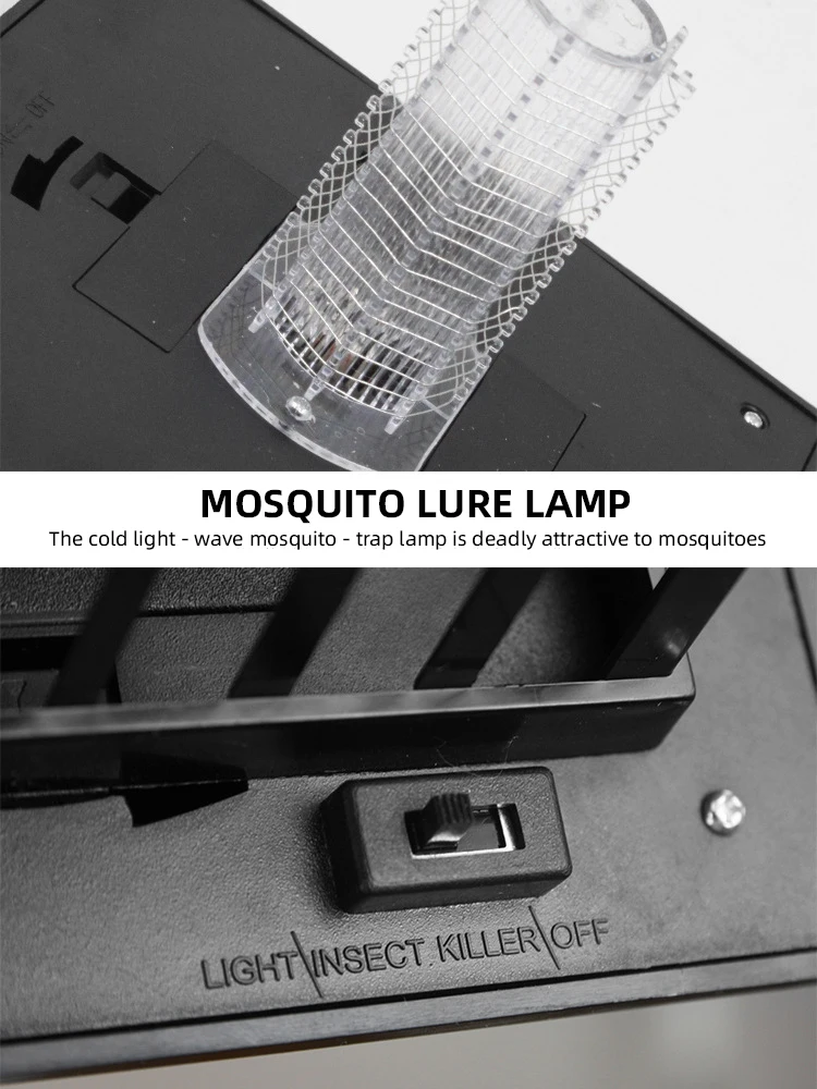 Solar Bug Zapper Outdoor garden Mosquito Fly Killer Solar LED Pathway Lights Ground Landscape Lighting for camping factory