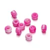 Acrylic two-tone large hole beads - rose red (6*9mm)