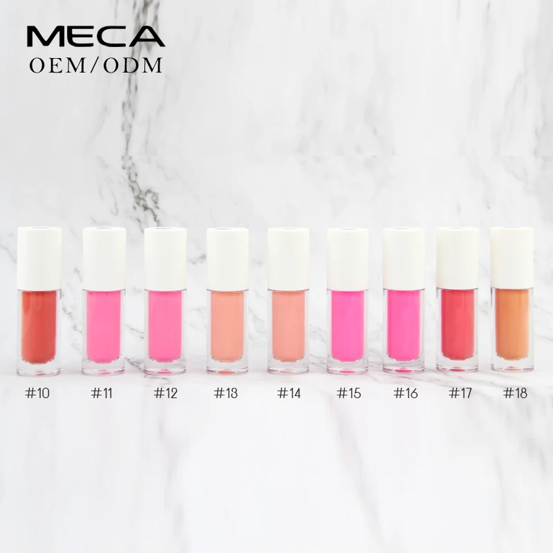 Изготовленные на заказ водоустойчивые Блестящий Прозрачный жидкие румяна метка частного назначения Румяна; Жидкая мини-трубка с 18 видов цветов optitons