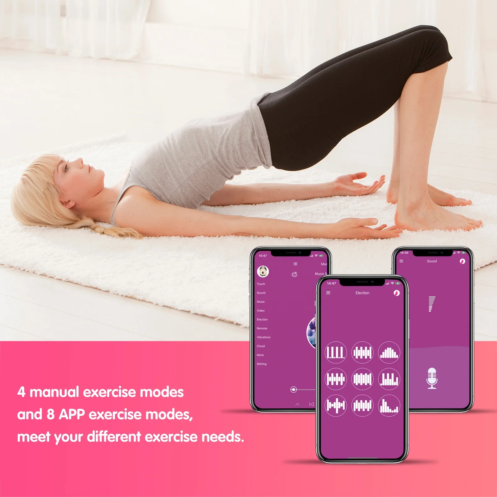 Sex Toy Ladies Clitoris G Spot Massage Double Love Egg Flamingo App