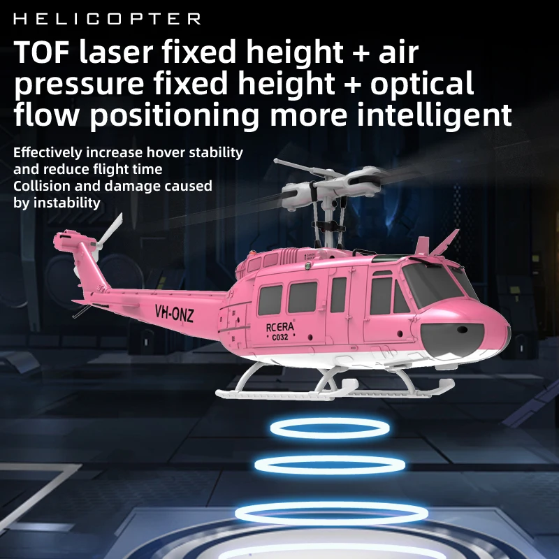 Six-Channel Flybarless Optical Flow GPS Positioning Aerobatic RC Helicopter C032 6-axis Gyroscope Brushless Motor Image Version