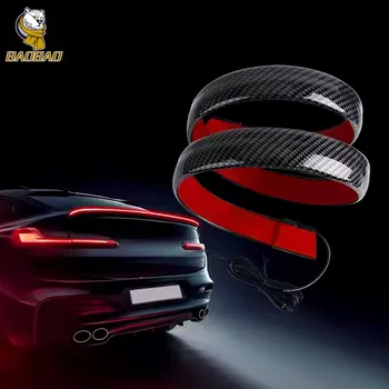 Automotive carbon fiber tail lights Automotive retrofitted universal taillight high LED streamer steering high brake lights