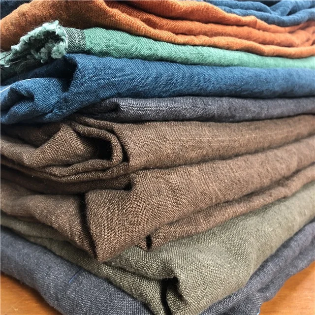 100% tessuto di lino francese per vestiti Stock lotto tessuto di