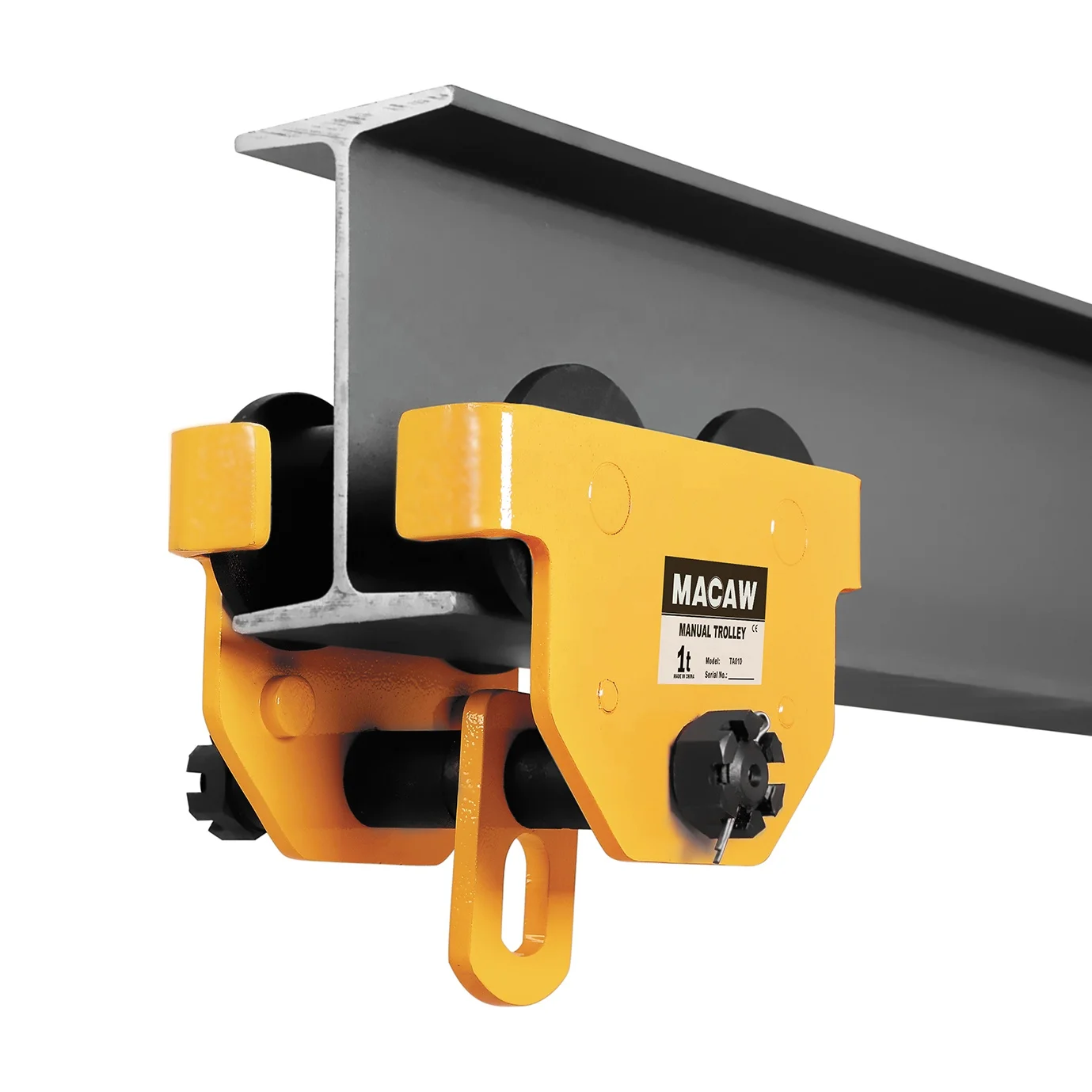 Manual Push I h Beam Chain Geared Hoist Lift Cart Monorail Gear Trolley
