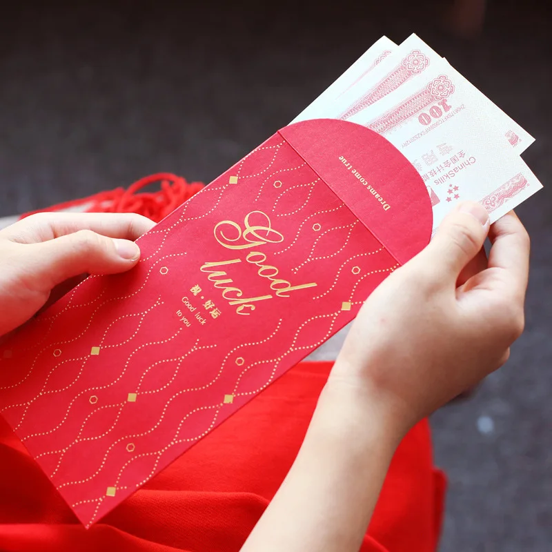 Source 2023 Custom made Luxury Chinese lunar New Year Red Pocket customised  blank money Envelope for money on m.