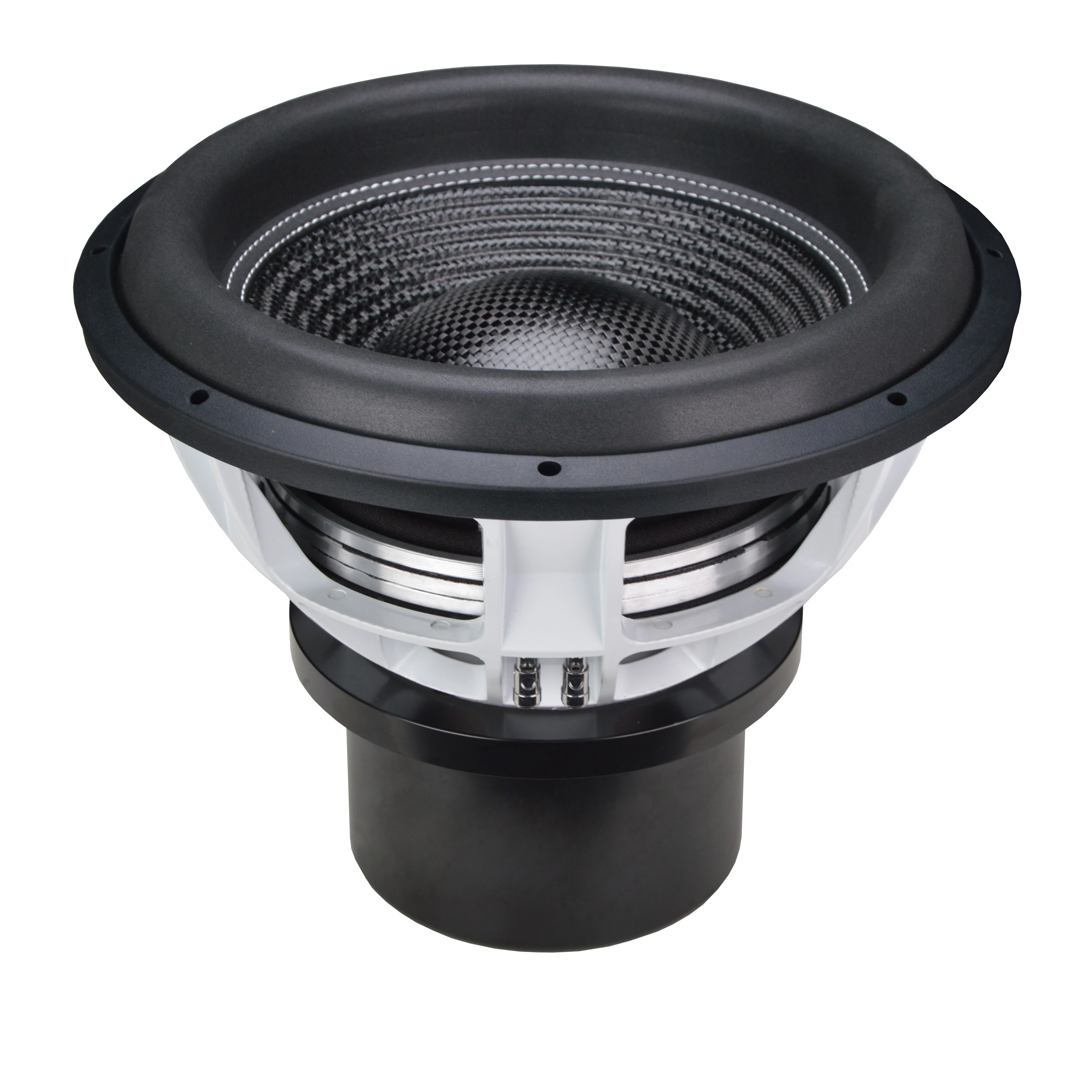 Subwoofer de Automóvil con Imán Neo, 4000WRMS Alta Potencia DC 12V, HYW-15125-010-X, Diámetro de la Bobina de Voz de 5 Pulgadas, 15 Pulgadas