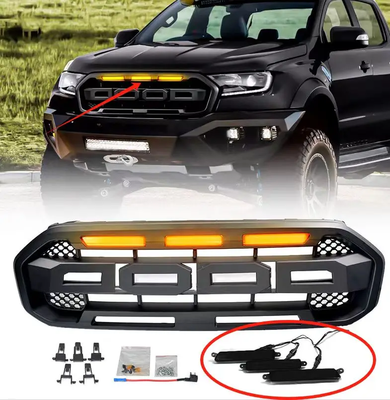Modified Grill Storb LED Auto Light Accessories for Ranger Limited MK2 T8 XL XLT Radiator 2018-2021