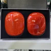 3K twill carbon fiber shiny red
