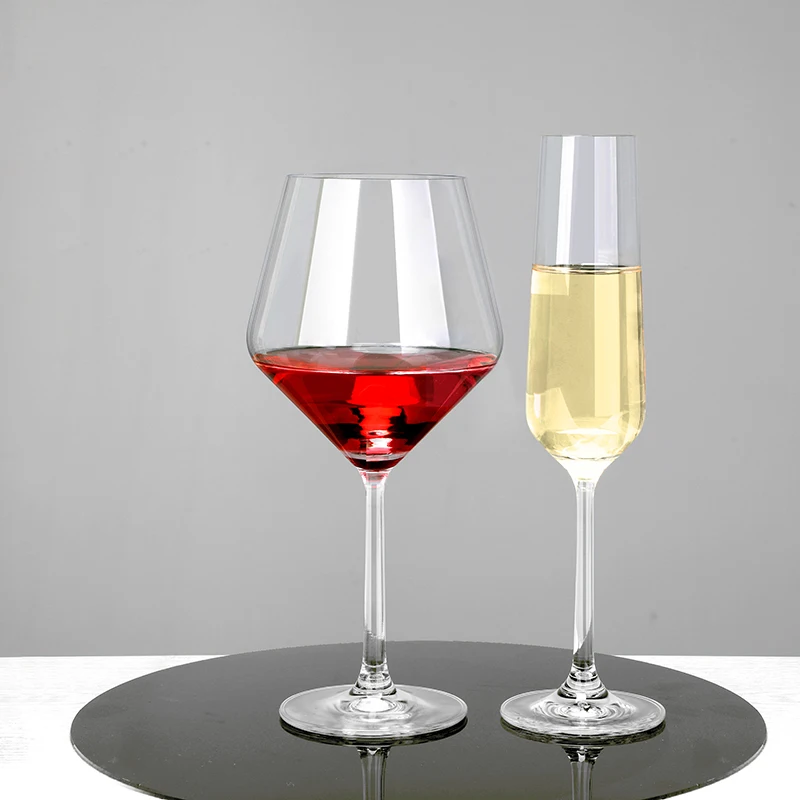 Bulk clear Wholesale Glass champagne Flutes Stemless Wine Glasses Cup Goblets Set for Wedding