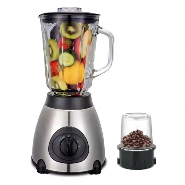 high quality 1.5liters+400ml glass cups and plastic cups 2 options available 450-800 watts fruit and vegetable mixers