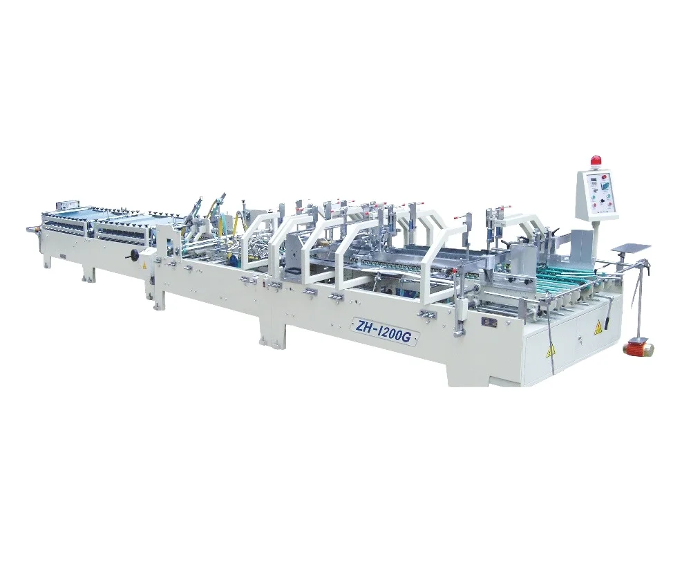 ZH-1200G High Speed Automatic Paper Carton Box Folding Gluing Machine