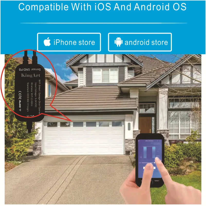 Ewelink Smart WiFi Remote Control Garage Door Switch for Garage Door and Garden Door Works With Alexa and Google