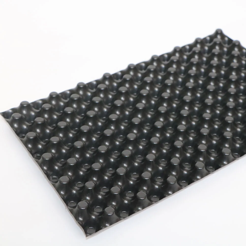 HDPE Double Side New Lightweight Building Construction Materials Plastic Drainage Board Green Roof  Dimple Strip Sheet