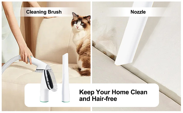 Low noise 3 suction levels adjustable pet grooming vacuum comfortable sensitive pets