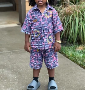 2026 Summer Boys Clothing Kids Shorts Set  Printing Two Piece Sets Boys T-shirts&polo Shirts Kids Short Set for Kids