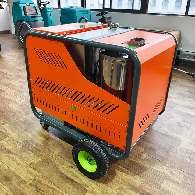 Mobile Fuel Heating Cleaning Machine, 15LPM Flow Rate and 350bar Pressure, Efficient Hot Water Cleaning