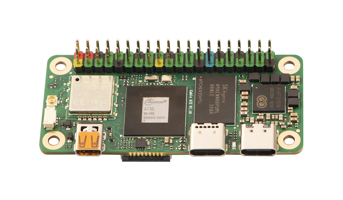 Chipboard Radxa Cubie A7Z: Pi Zero-Sized SBC with Allwinner A733