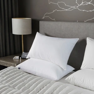 Premium High Neck Support Hotel Bedding Pillow-Ergonomic Air-permeable Anti-Pilling Pillow Insert 300tc Thread Count Thickened