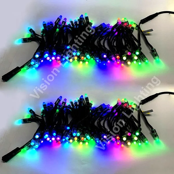 RGB WS2811 Programmable Dynamic Christmas Cone Tree Lights for Outdoor Decoration