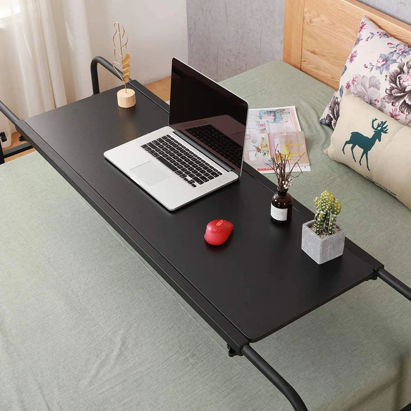 Modern Overbed Desk for Working in Bed Adjustable Laptop Cart Laptop Desk Table With Wheels Metal Iron Office Furniture 100 Pcs