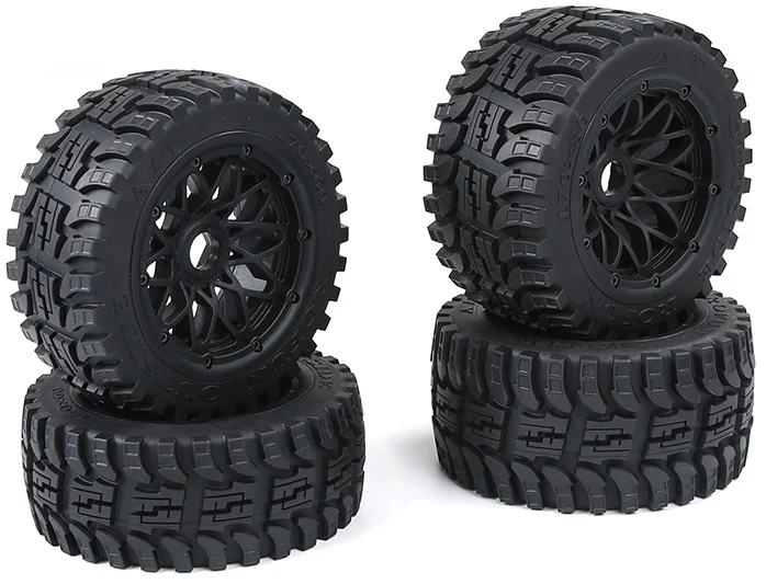 Pneus Tout-Terrain Épais Pour 1/5 ROVAN KM Baja 5B – 2 Pneus Arrière En Caoutchouc Noir, Pièces De Rechange RC Robustes