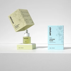 30ml round Cosmetic Glass Dropper Bottle for Eye Drops Luxury Square Hard Paper Box for Serum Oils