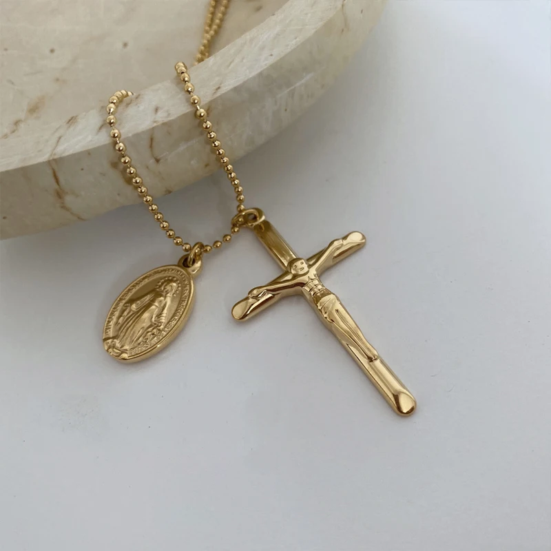 Virgin Mary Jesus Double Pendants For 