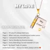 Collana con Incisione "Il Mio Amato Libro" in Oro Intrecciato