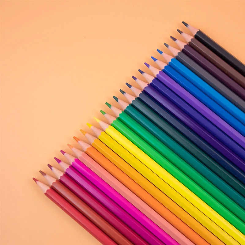 Crayons de couleur tendance de haute qualité, fabriqués avec un corps en PS de qualité et une mine lisse pour une utilisation quotidienne_voghion.com