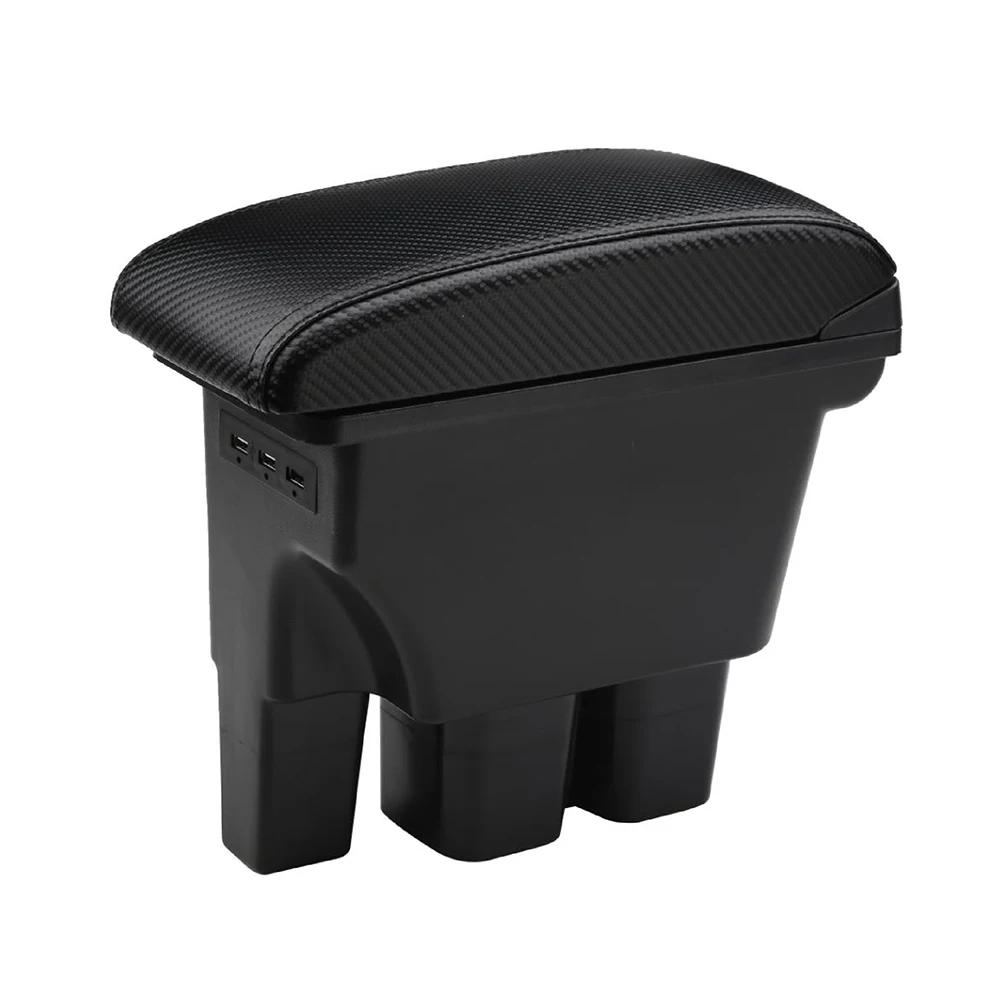 Large Space Retractable Universal Car Armrest Box with Cup Holder USB Interface Charging