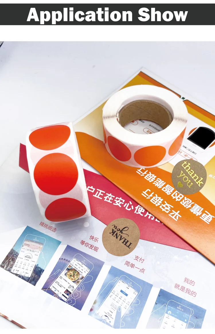 Hot Sale High Quality Candle With Dispenser Paper Roll Packed Stickers Kraft Sticker
