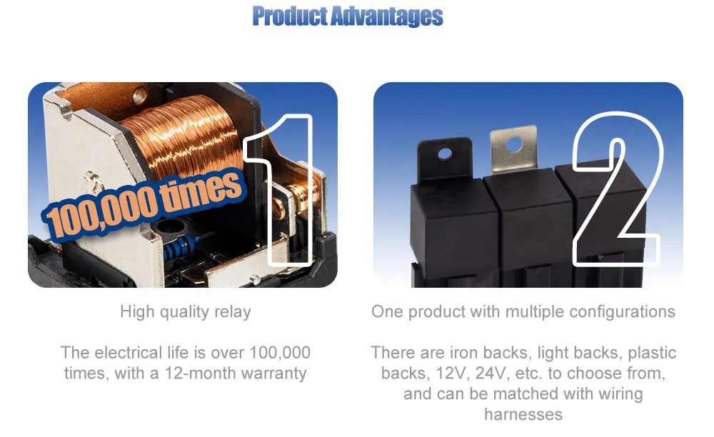 Meishuo MAH3-S-112-C-4 Auto Voltage Control 5 Pin 12V 40A Car Used Micro GPS Relay Tracker for Europe