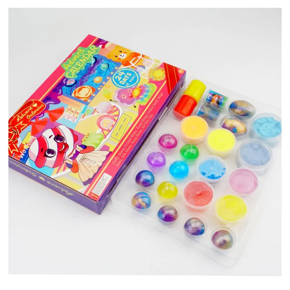 Lot De 10 Calendriers De L'Avent 2026 Slime DIY – Kit Créatif Sensoriel Fun Pour Enfants 3-12 Ans, Filles Et Garçons
