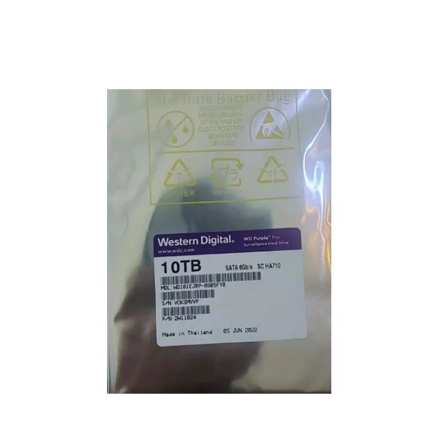 Latest Wholesale  WD HDD hard disk drive 10TB WD40PURX Surveillance Class purple HDD special for security CCTV DVR NVR in stock