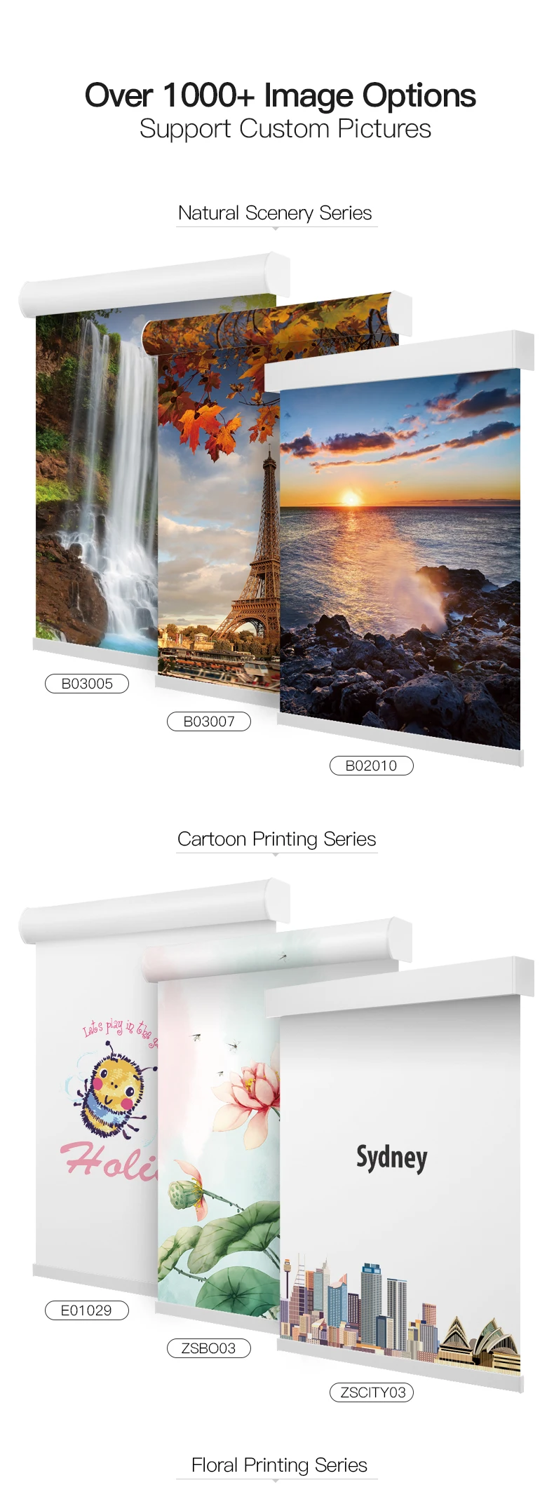 Custom Printed Window Blinds Blackout Custom Printed Blinds Remote