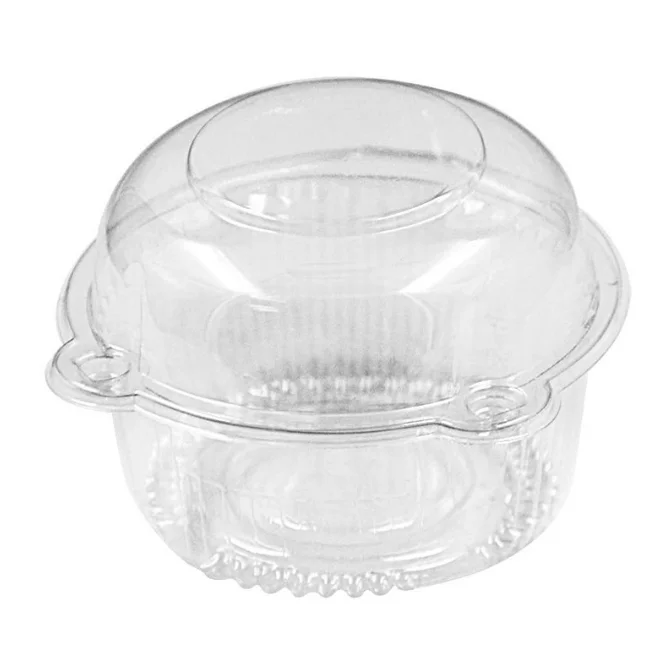 100pcs Clear Plastic Single Cupcake Cake Case Muffin Dome Holder