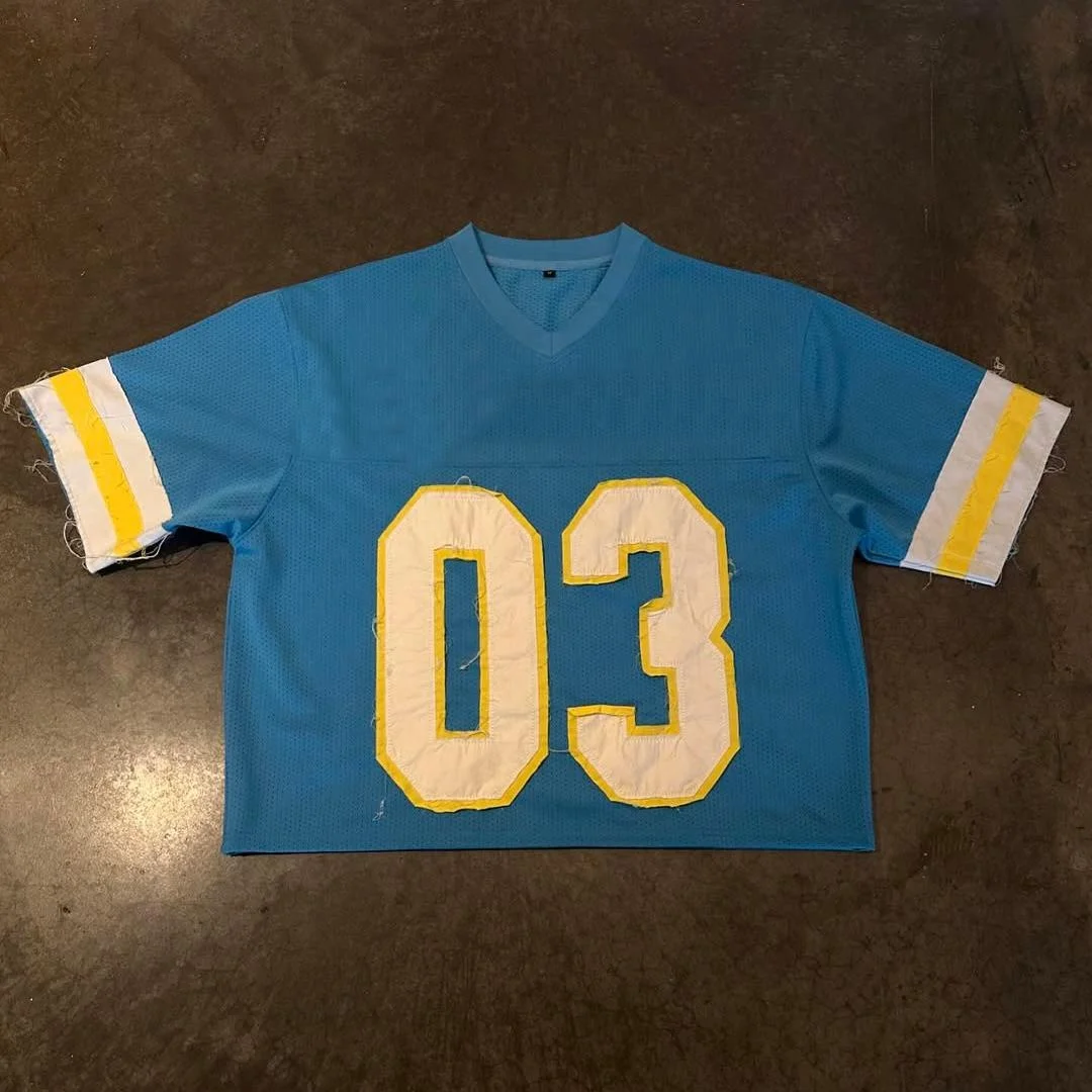 Koszulka typu jersey dla mężczyzn w stylu retro ulicznym na zamówienie – przewiewna siateczkowa tkanina, cyfrowy nadruk lub haft, możliwość dostosowania koloru i wzoru