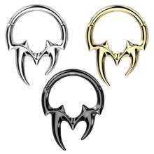 316L Surgical Steel Nose Ring Hoop Hinged Septum Clicker Segment Ear Tragus Cartilage Helix Daith Lip Body Piercing Jewelry